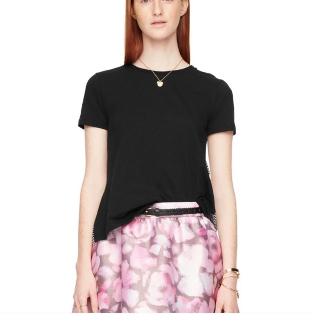Kate Spade Broome Street Striped Peplum T-Shirt